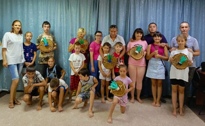 Творческое занятие для детей и пап прошло в г. Нариманов